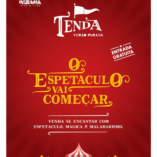 Paranaguá é palco das apresentações gratuitas de espetáculo teatral promovido pelo projeto Tenda Verão