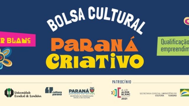 Agentes culturais podem fazer inscrição no Programa Bolsa Cultural Paraná Criativo – Lei Aldir Blanc até sexta-feira, 21