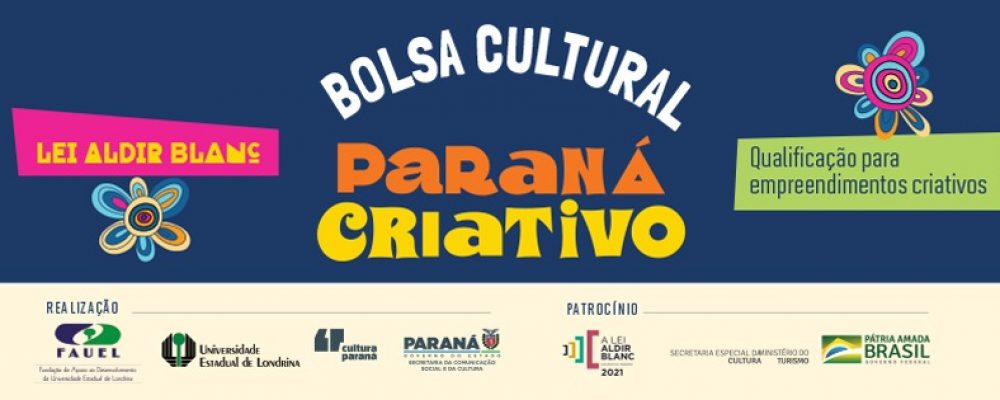 Agentes culturais podem fazer inscrição no Programa Bolsa Cultural Paraná Criativo – Lei Aldir Blanc até sexta-feira, 21