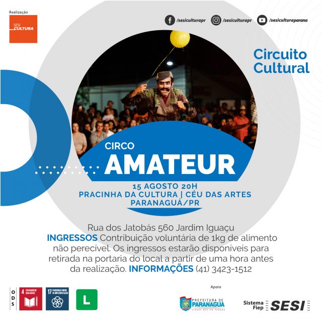 Circuito Cultural Sesi 2022 apresenta “Amateur”