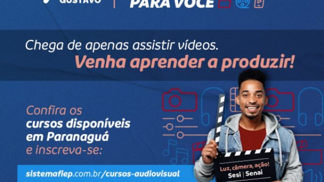 Secultur está ofertando cursos gratuitos na área Audiovisual através da Lei Paulo Gustavo