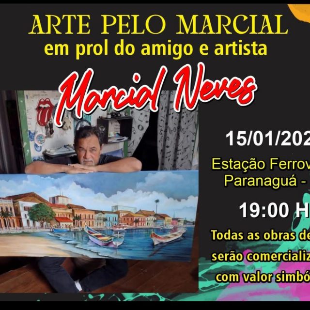 Estação Ferroviária reabre ao público nesta quarta (15) com entrada gratuita para exposição “Arte pelo Marcial”.