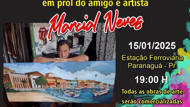 Estação Ferroviária reabre ao público nesta quarta (15) com entrada gratuita para exposição “Arte pelo Marcial”.