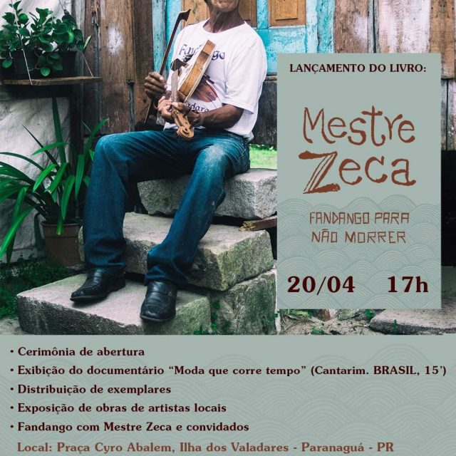 Lançamento do livro “Mestre Zeca: Fandango para não morrer” será no dia 20